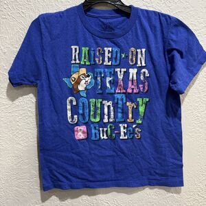 Buc-ees Youth Large Short Sleeve Blue Country Beaver Logo T-Shirt